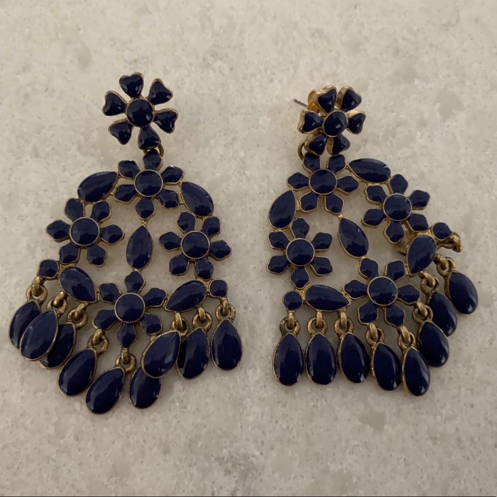 Banana Republic Navy Statement Earrings